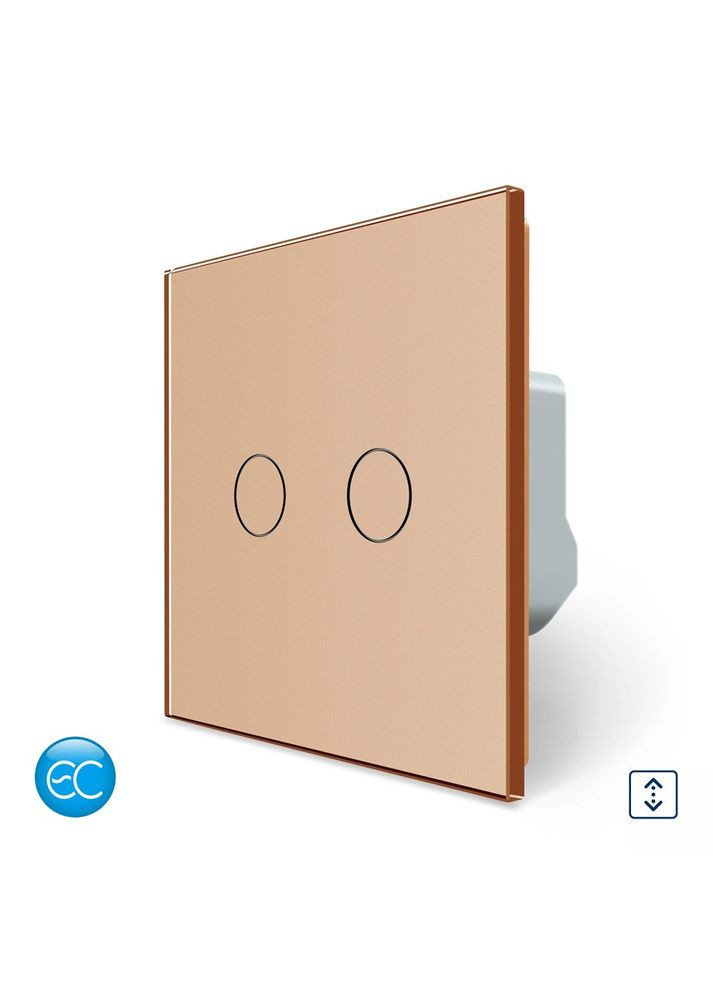 Радіокерований (дистанційний) сенсорний вимикач, золотий, з пультом і таймером, для ролет, електрокарнизів та воріт, 5А Livolo (371777357)