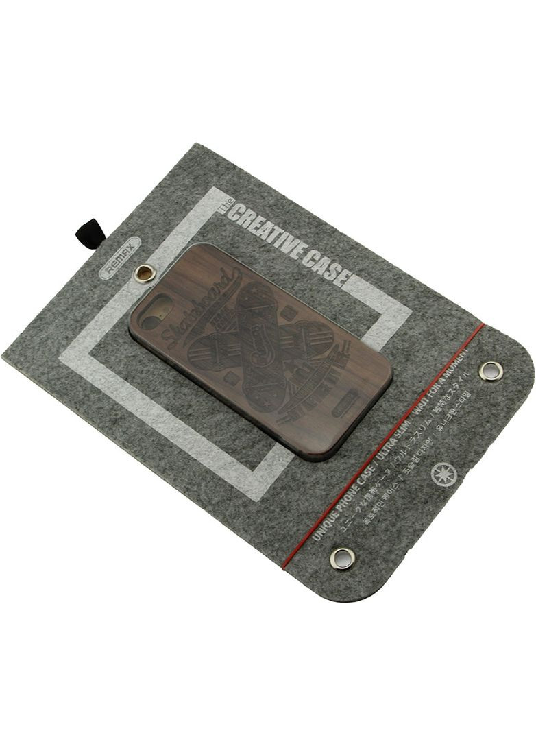 Чехолнакладка Wood Case Apple iPhone 7 Skateboard Remax (301509103)