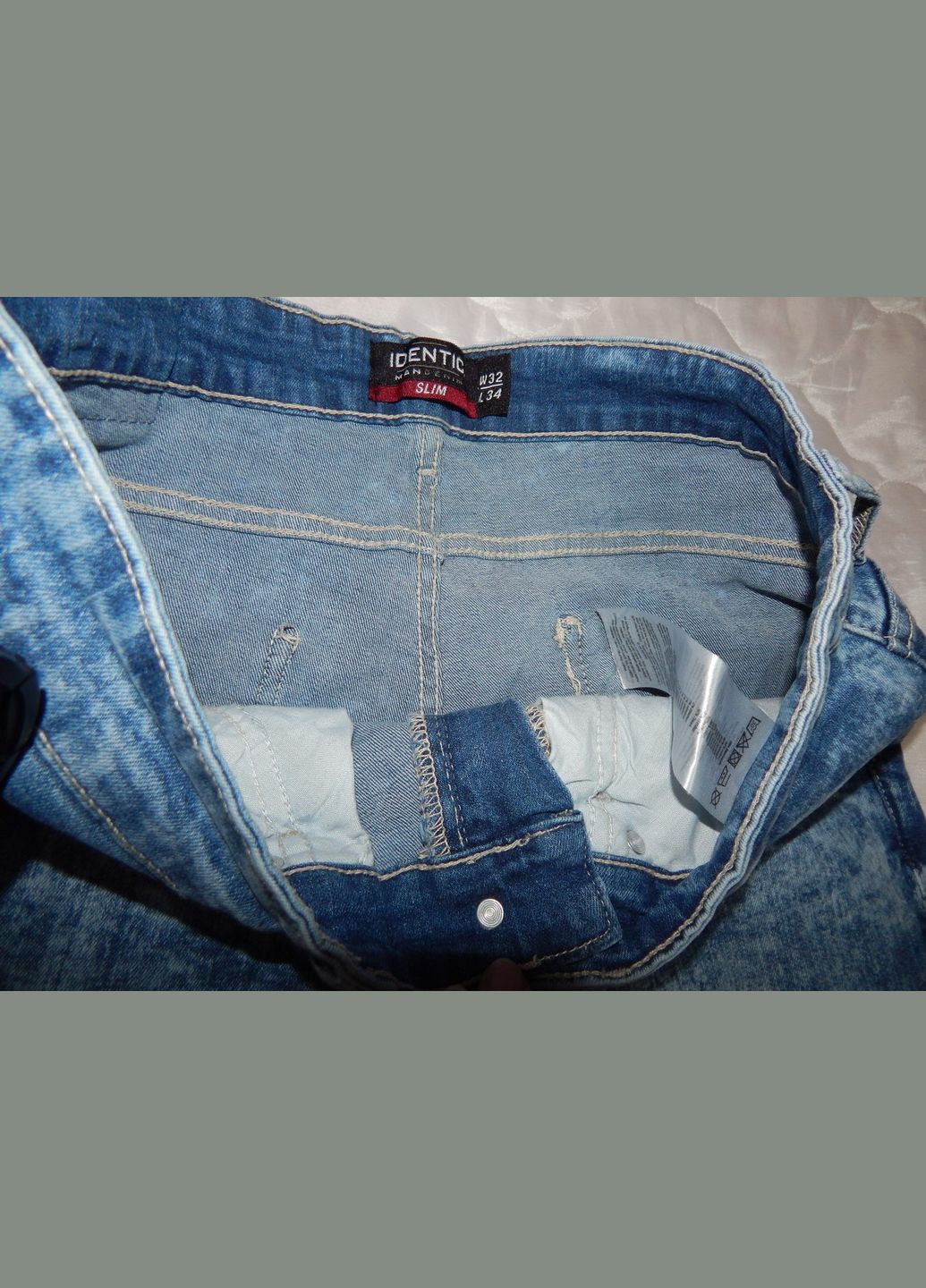 Джинси чоловічі Identic man denim (slim) оригінал (32Х34) 180DGM No Brand (315635108)