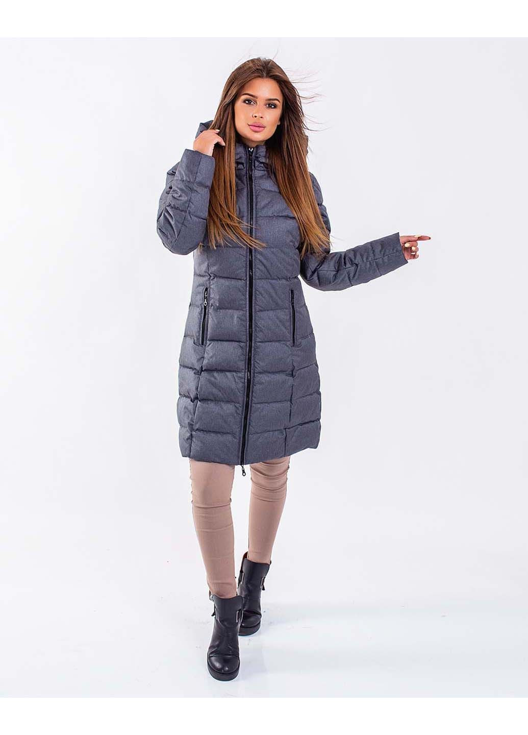 Серый зимний Пуховик indigo.limited