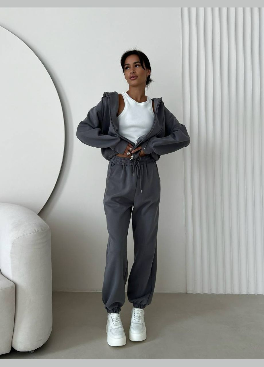 Жіночий спортивний костюм трійка: худі, джогери та топ MonCher (339604742)