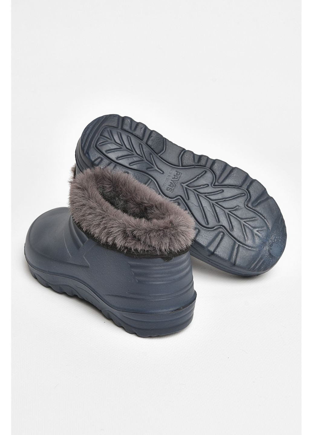 Синие калоши детские на флисе синего цвета Let's Shop