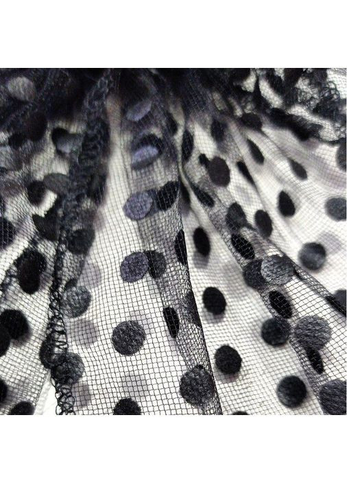 Бант для волосся фатіновий в горошок Hand Made на гумці мікрофібра Handmade (368772223)