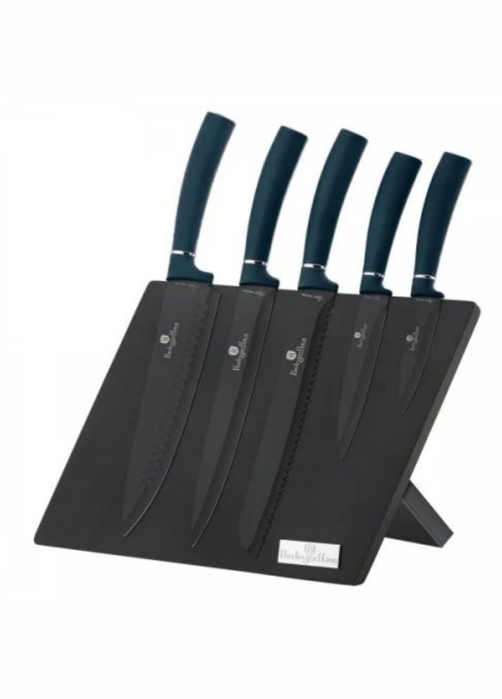 Набір ножів на магнітної підставці Metallic Line AQUAMARINE Edition BH2517 Berlinger Haus комбінований,