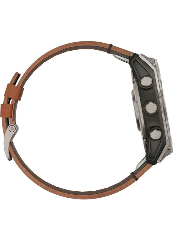 Смарт-часы Fenix 8 Amoled 51mm Sapphire Titanium with Chestnut Leather Band (010-02905-40) Garmin (324021803)