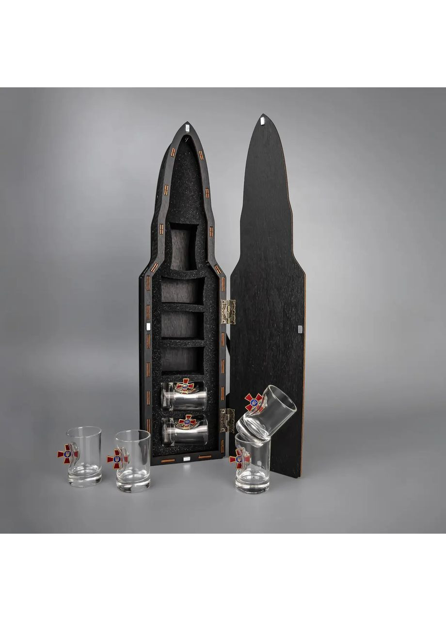 Подарочные стопки для водки с гербом ВСУ 50 мл 6 шт | Подарок военному Handmade 225-001-050 (366889354)