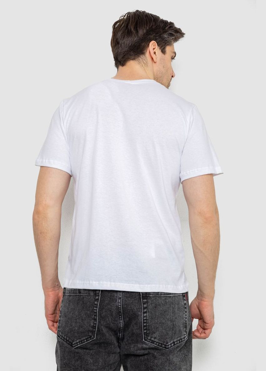 Белая футболка мужская с принтом с коротким рукавом Sport Line Футболка