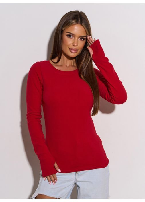 Утепленный лонгслив с вырезами для пальцев No Brand (369412302)