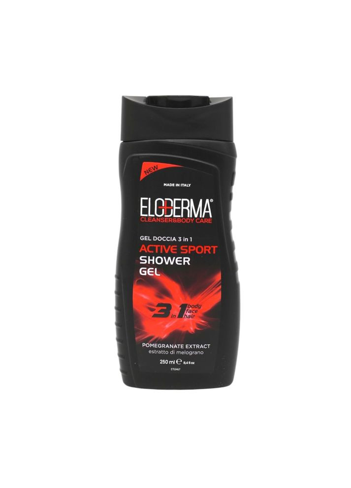 Гель для душу чоловічий 3в1 Active Sport 250 мл Eloderma очищення (333315683)