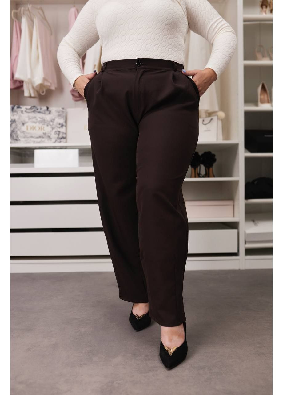 Стильные женские брюки из костюмной ткани на резинке. Размерная сетка в описании. DK/DL Мода без кордонів (358930430)