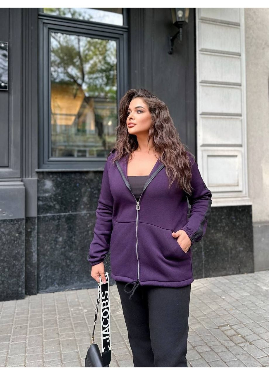 Костюм (толстовка, брюки), цвет Фиолетовый Fashion (362415595)