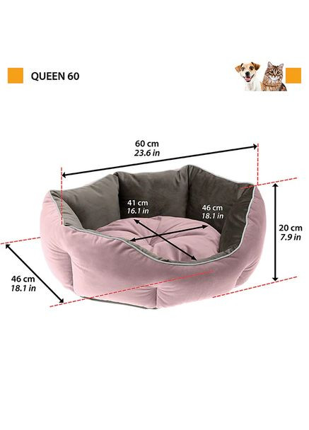 QUEEN 60 CUSCINO BEIGE-GRIGIO Лежак-диван,бежевий Ferplast (335587096)