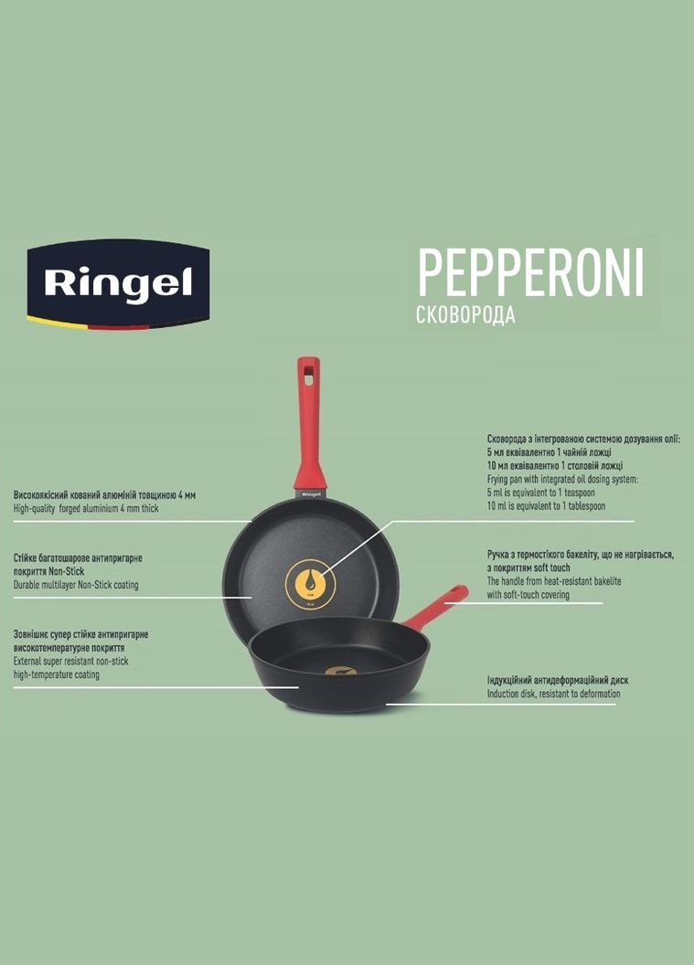 Сковорода Pepperoni сковорода глубокая 24 см. (6806839) Ringel (314749158)