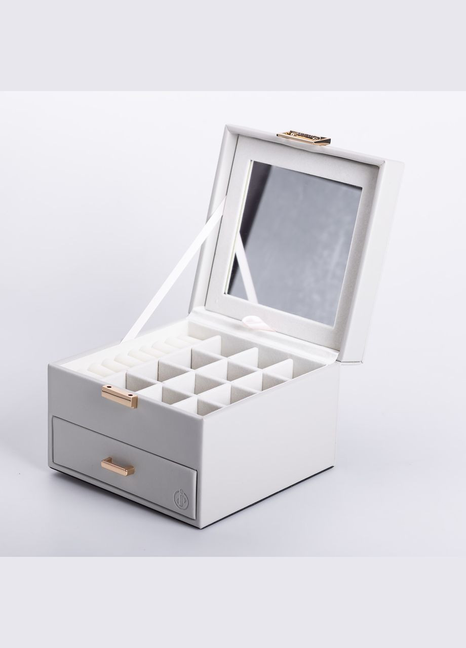 Скринька для прикрас з еко шкіри 2 яруси органайзер для ювелірних виробів HP-5-2G Yiwu (325922772)