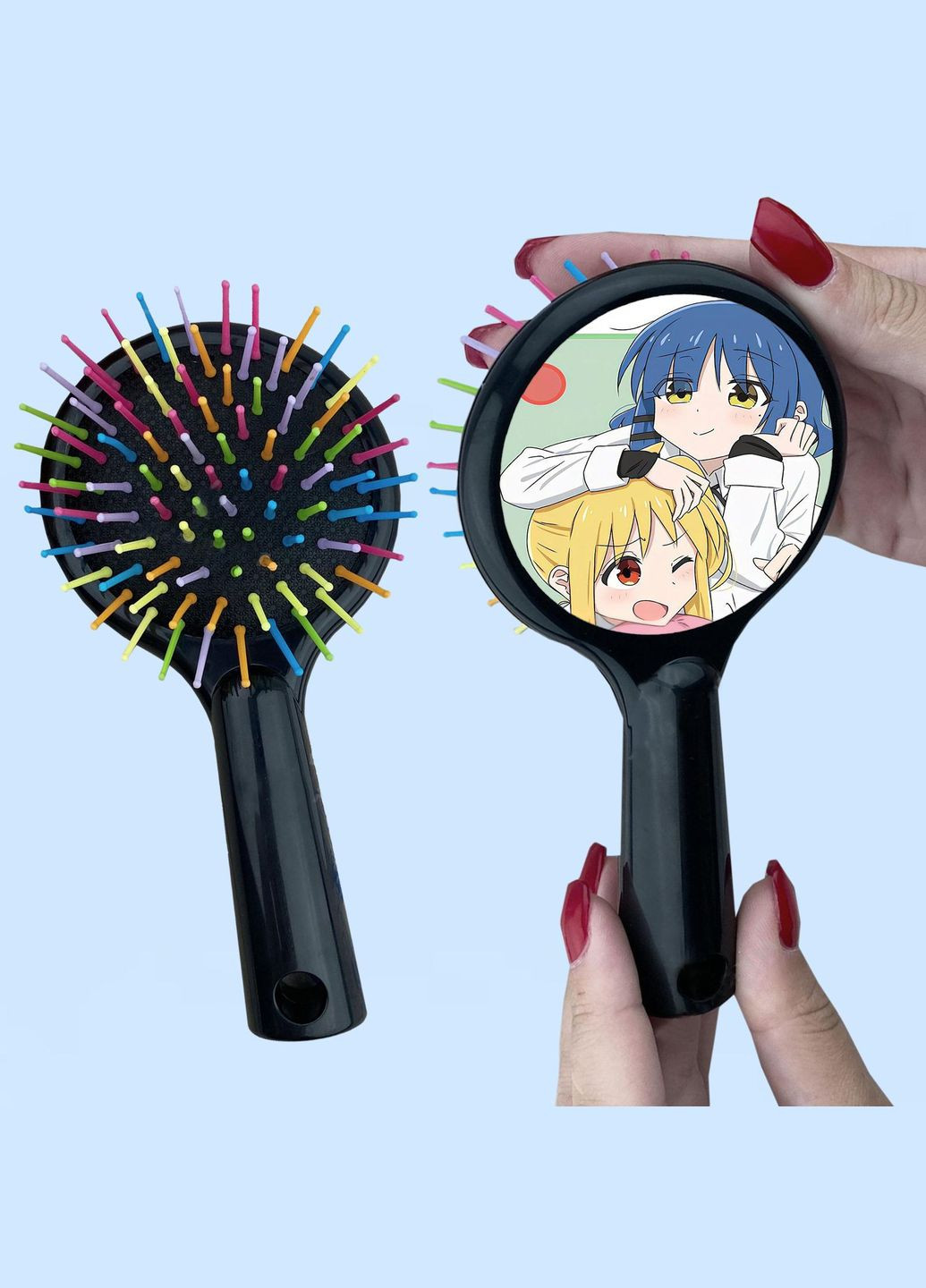 Гребінець для волосся Аніме Самітниця рокер #0001 чорний No Brand (315041616)