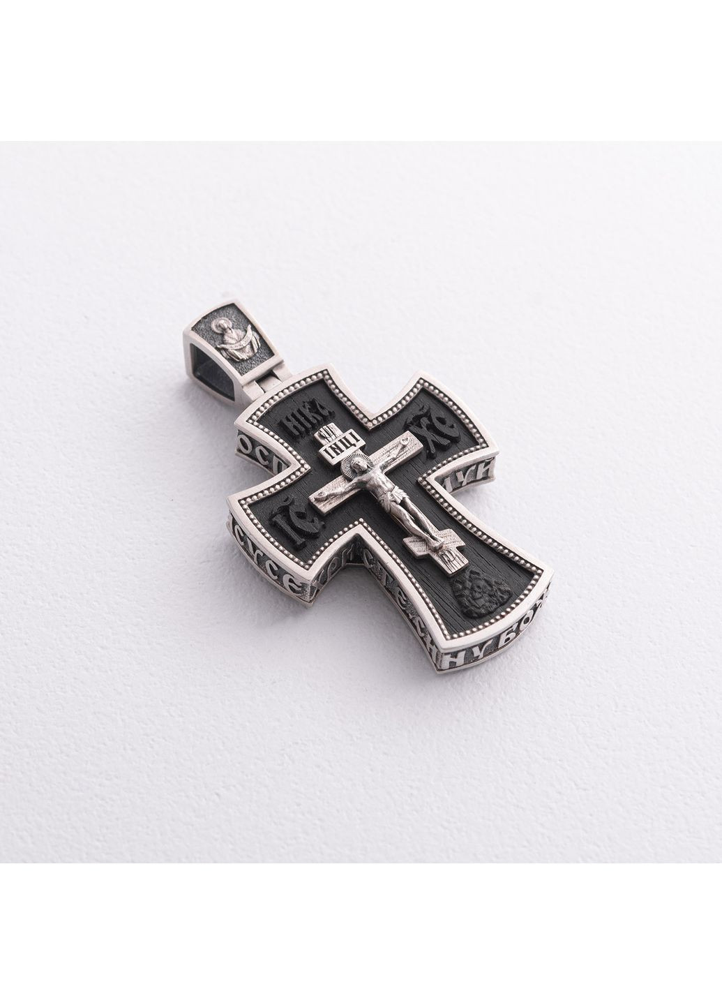 Срібний хрест Ісус Христос. Георгій Переможець з ебеновим деревом 1799 Oniks (372184679)