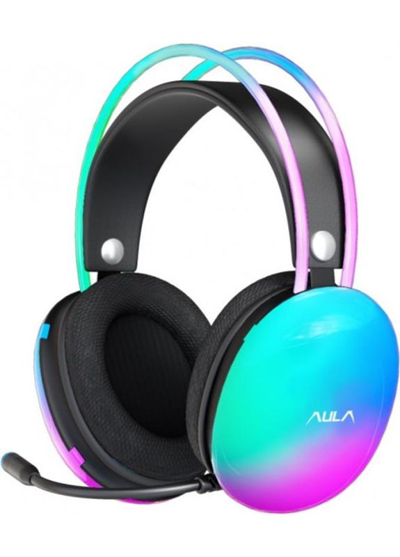 Гарнiтура S505 RGB Transparent Gaming Headset Black (6948391235479) Aula (336959422)
