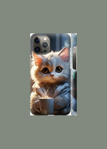 Чехол на iPhone 12 Pro Max Белый кот "5646m-2054-2448" Endorphone (348070078)