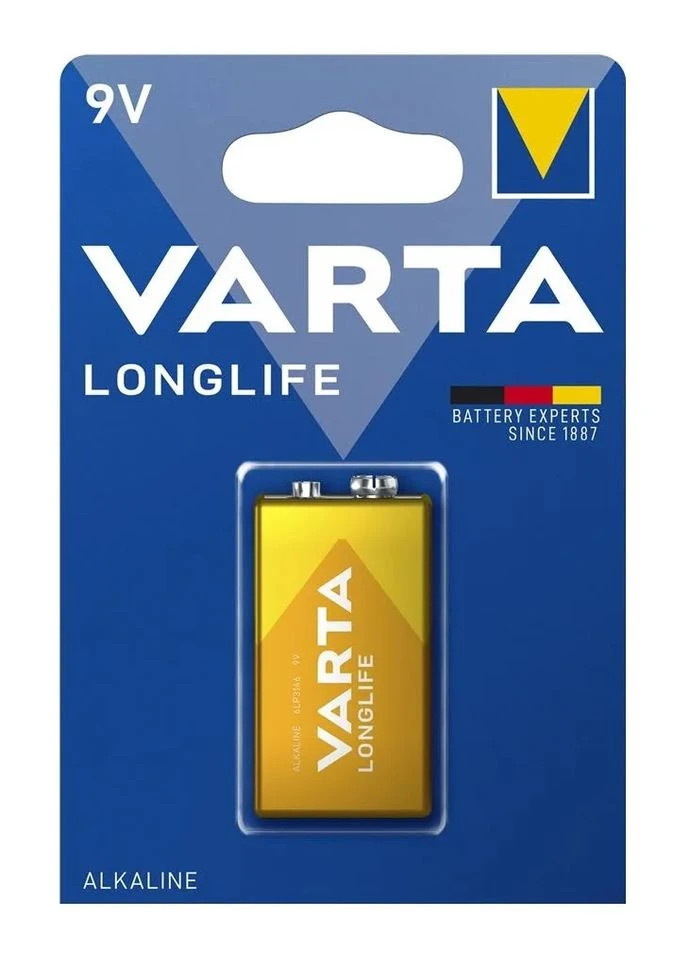 Батарейка Longlife лужна 6LR61(6LF22, MN1604, MX1604,Крона) блістер, 1 шт Varta (396856873)