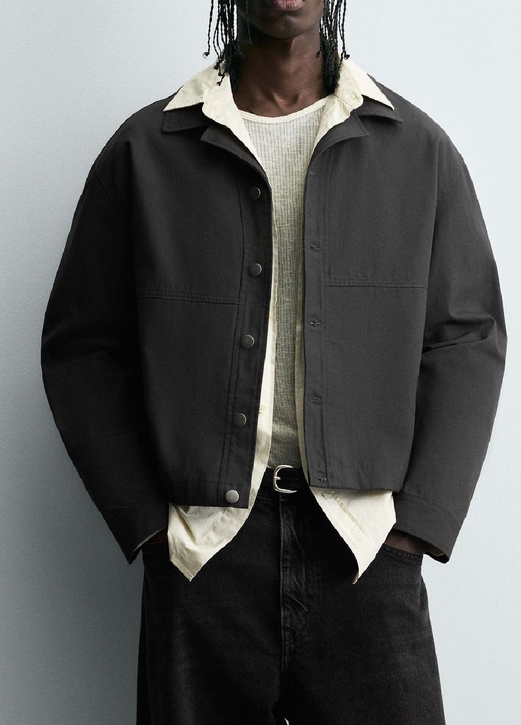 Темно-сіра демісезонна куртка Zara