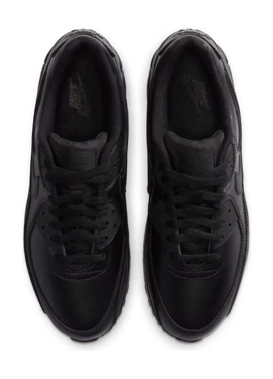 Чорні всесезон кросівки чоловічі air max 90 ltr cz5594-001 весна-осінь шкіра чорні Nike