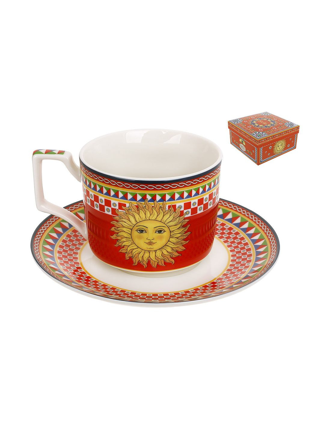 Чайный фарфоровый набор Sicilia 2 предмета 220 мл 1149-007 BonaDi (361230664)