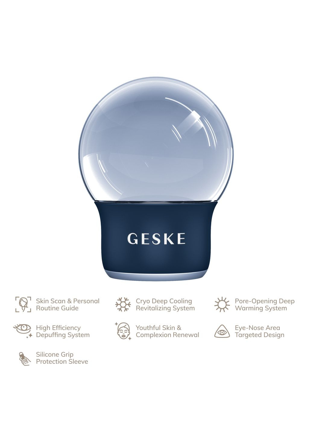 Масажер для обличчя і тіла Cool&Warm Face and Body Massager 7в1 midnight GESKE (341526077)