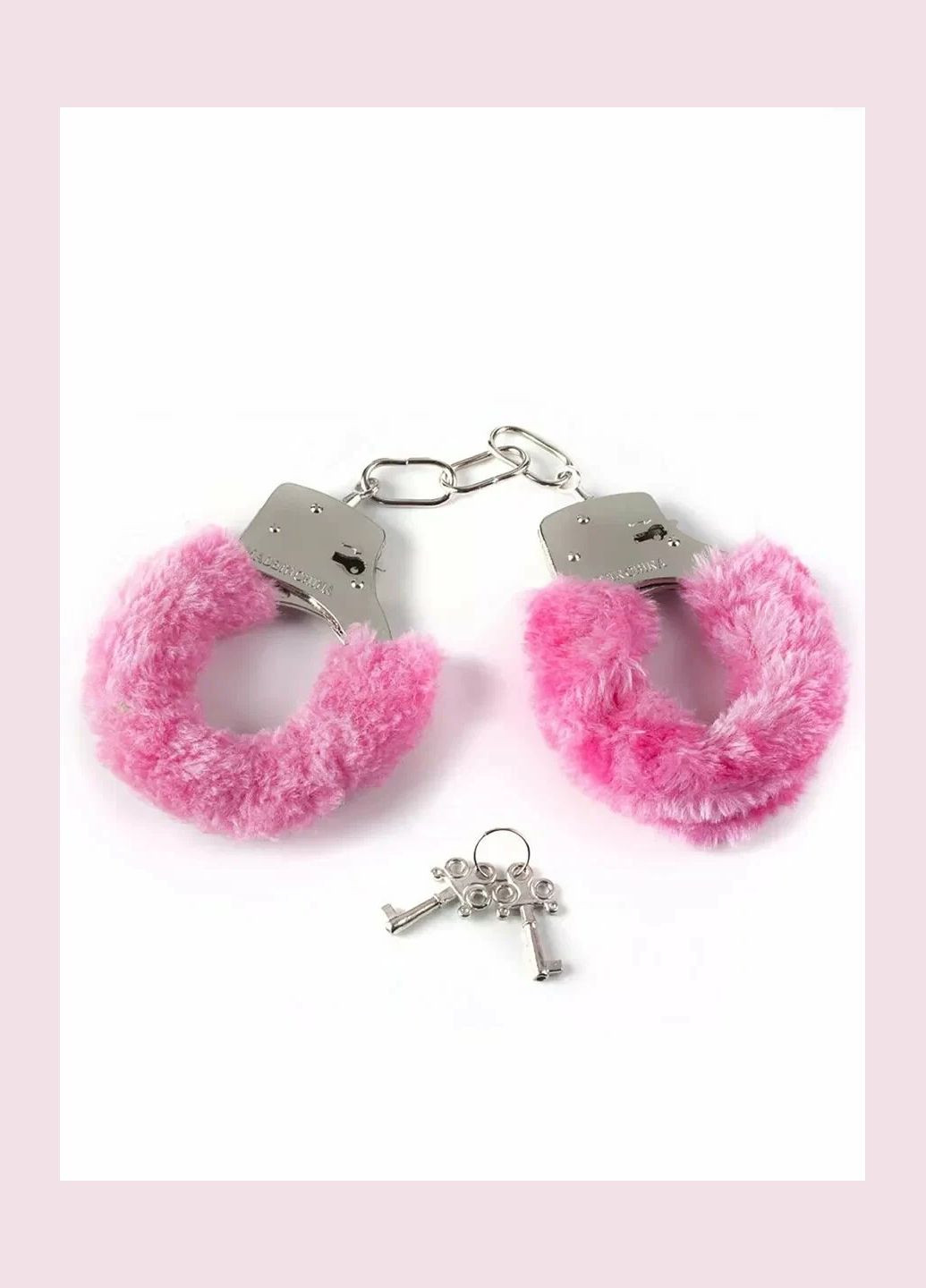 Наручники рожеві металеві для бдсм у рожевому кольорі браслети для фіксації No Brand (341309970)