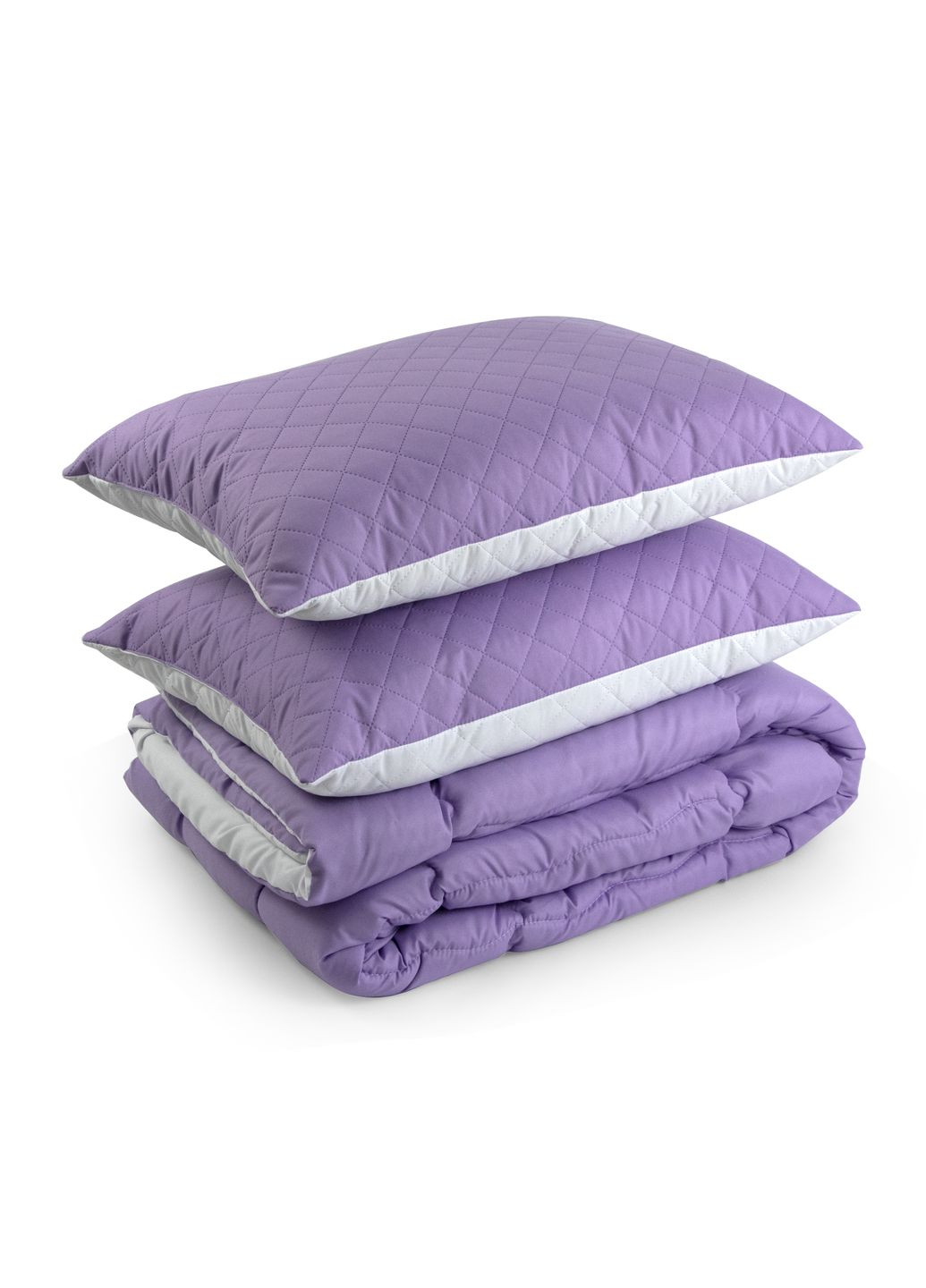 Набір ковдра 200х220 + 2 подушки 50х70 силіконові "" Руно К_925.52СЛ300_Бузковий (300530228)