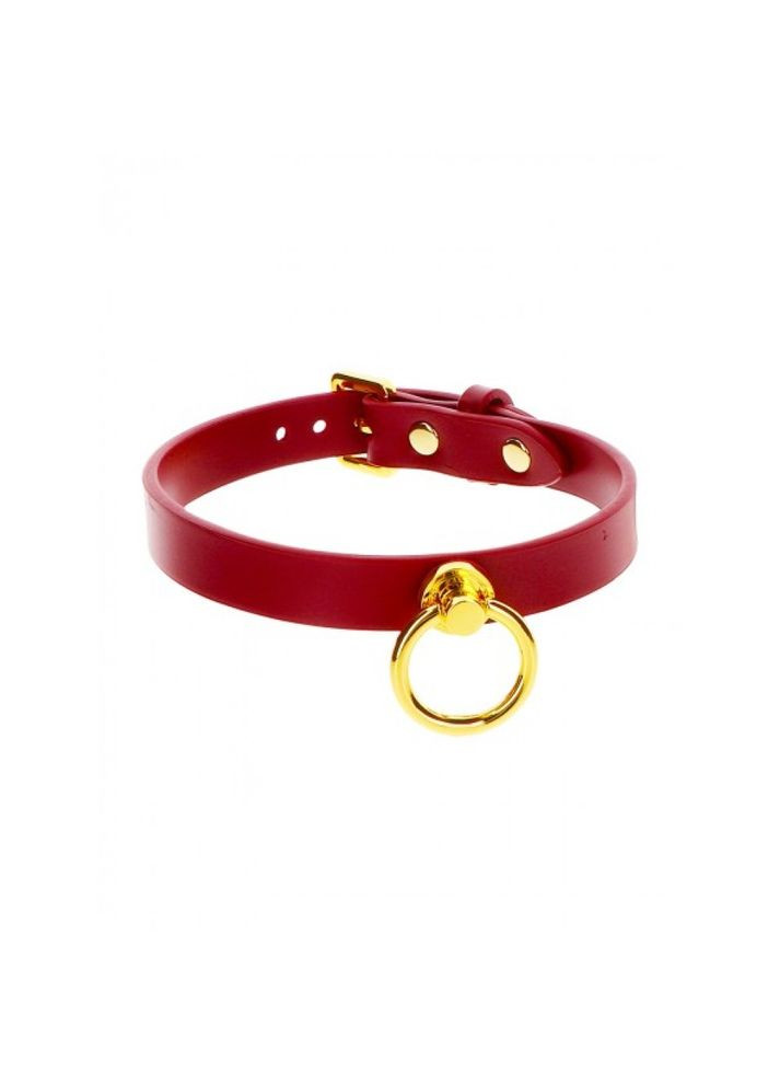 Ошейник с кольцом и поводком, красный Taboom (297132373)