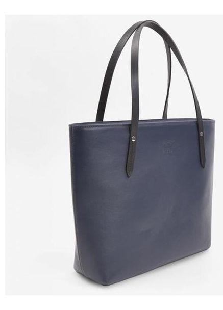 Сумка шоппер женская из натуральной кожи на плечо большая Темно-синий 39236 The Wings (353302603)