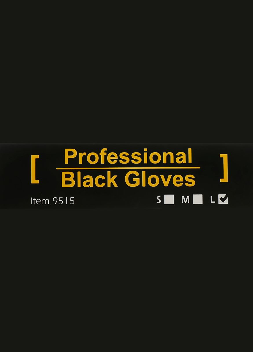 Рукавички з латексу "Professional Black", великі 20шт (227821-29788066) Comair (368616282)