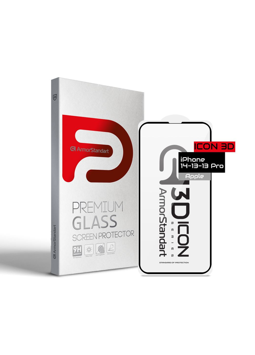 Защитное стекло Icon 3D для Apple iPhone 14/13/13 Pro (ARM60001) ArmorStandart (263683888)
