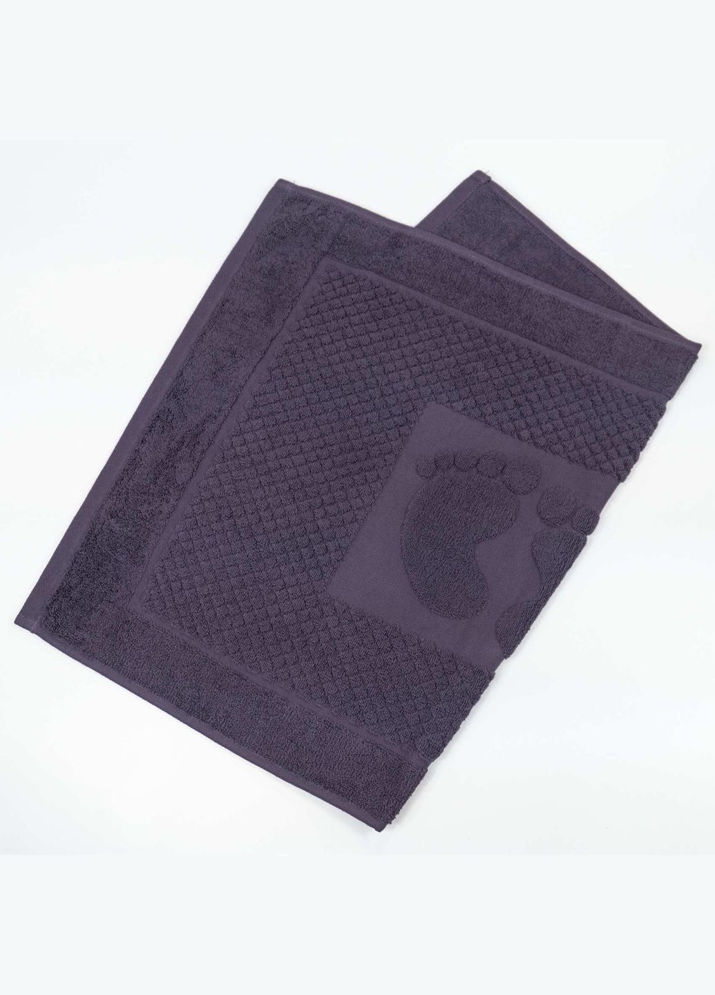 Махровий рушник жакардовий для ніг 50х70см 600г/м2 (Фіолетовий) GM Textile фіолетовий