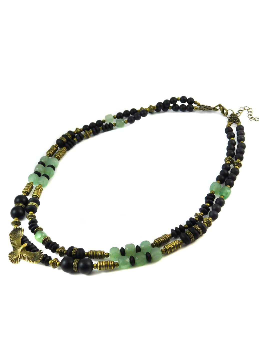 Намисто "Мадіна" Нефрит, Шунгіт Fursa fashion (322315316)