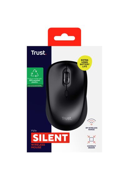 Мишка (25512) Trust Yvi+ Silent Wireless/Bluetooth Glossy Black (366698087)