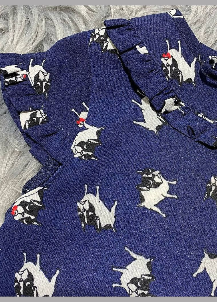 Синяя блузка Mevis демисезонная