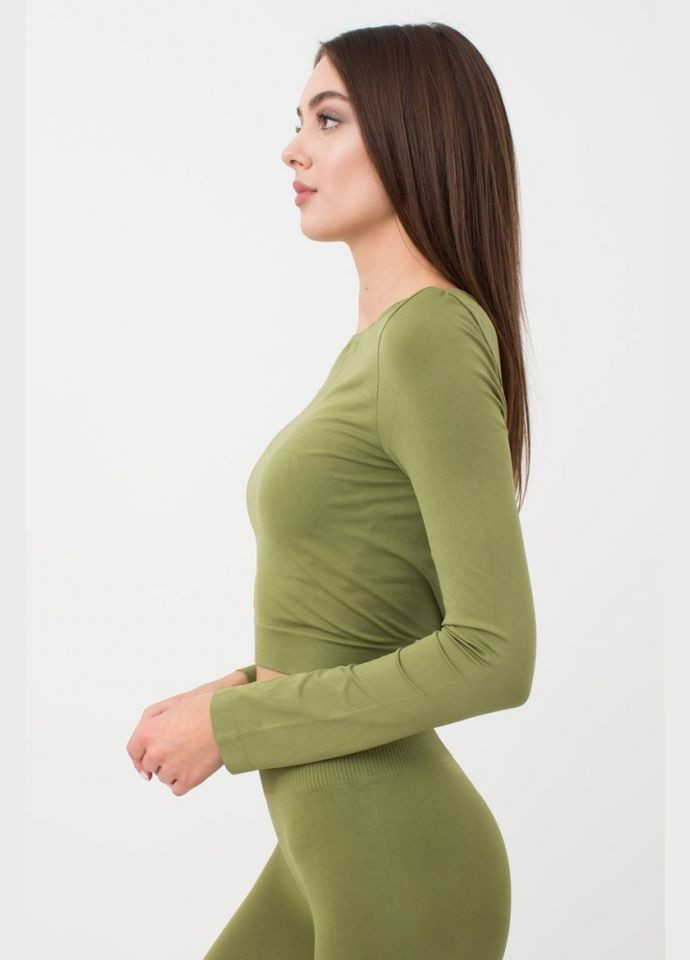 Топ жіночій безшовний з довгими рукавами Giulia CROP TOP (316683787)