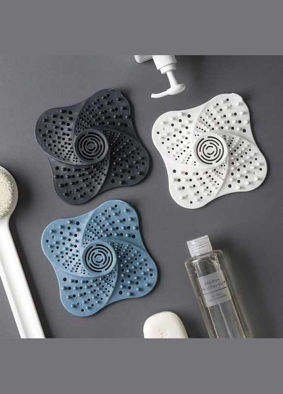 Улавливатель волос сеточка Вихрь для ванной, раковин или душа черного цвета No Brand (324834219)