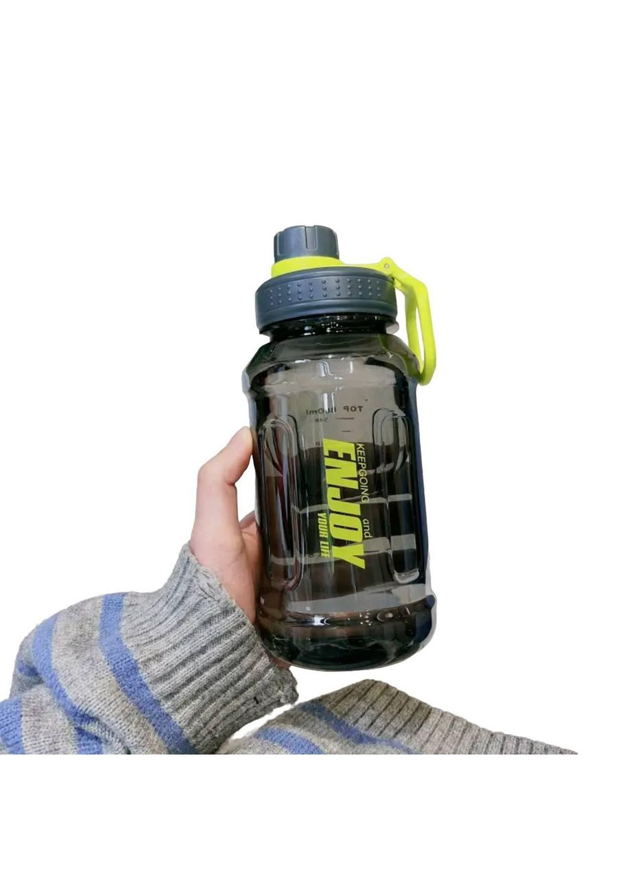 Чорна, прозора, ударостийка, гермктична, спортивна пляшка ENJOY для води. 800мл. No Brand (270830182)