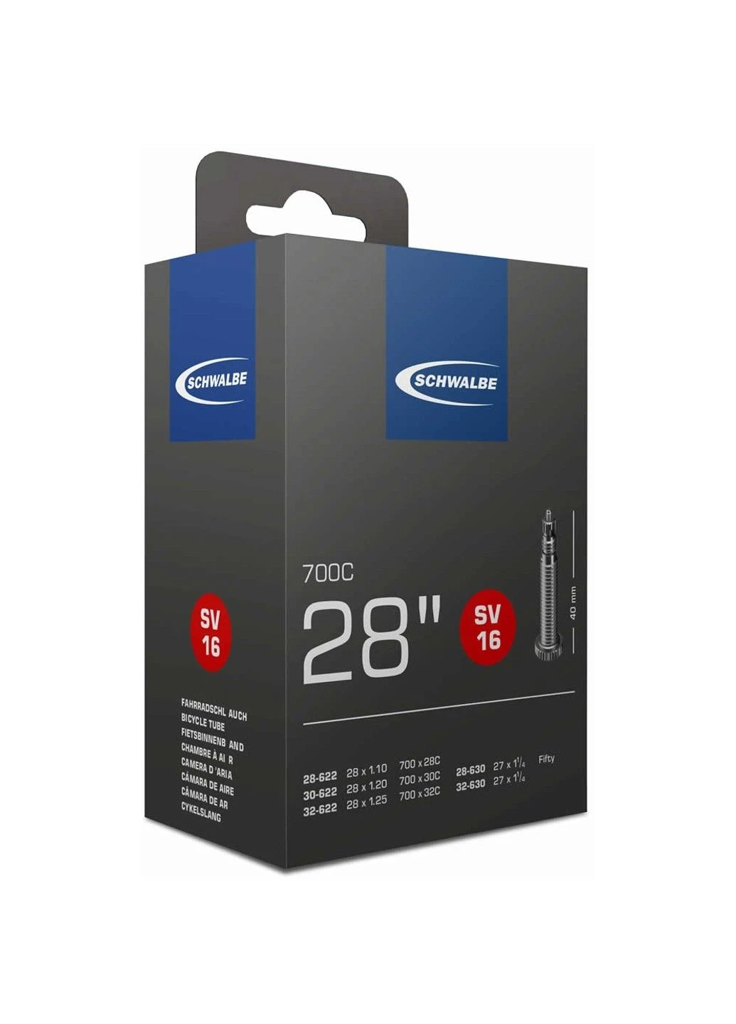 Камера SV 16 Standart 28" (28/32-622/630) SV 40мм Schwalbe (311589622)