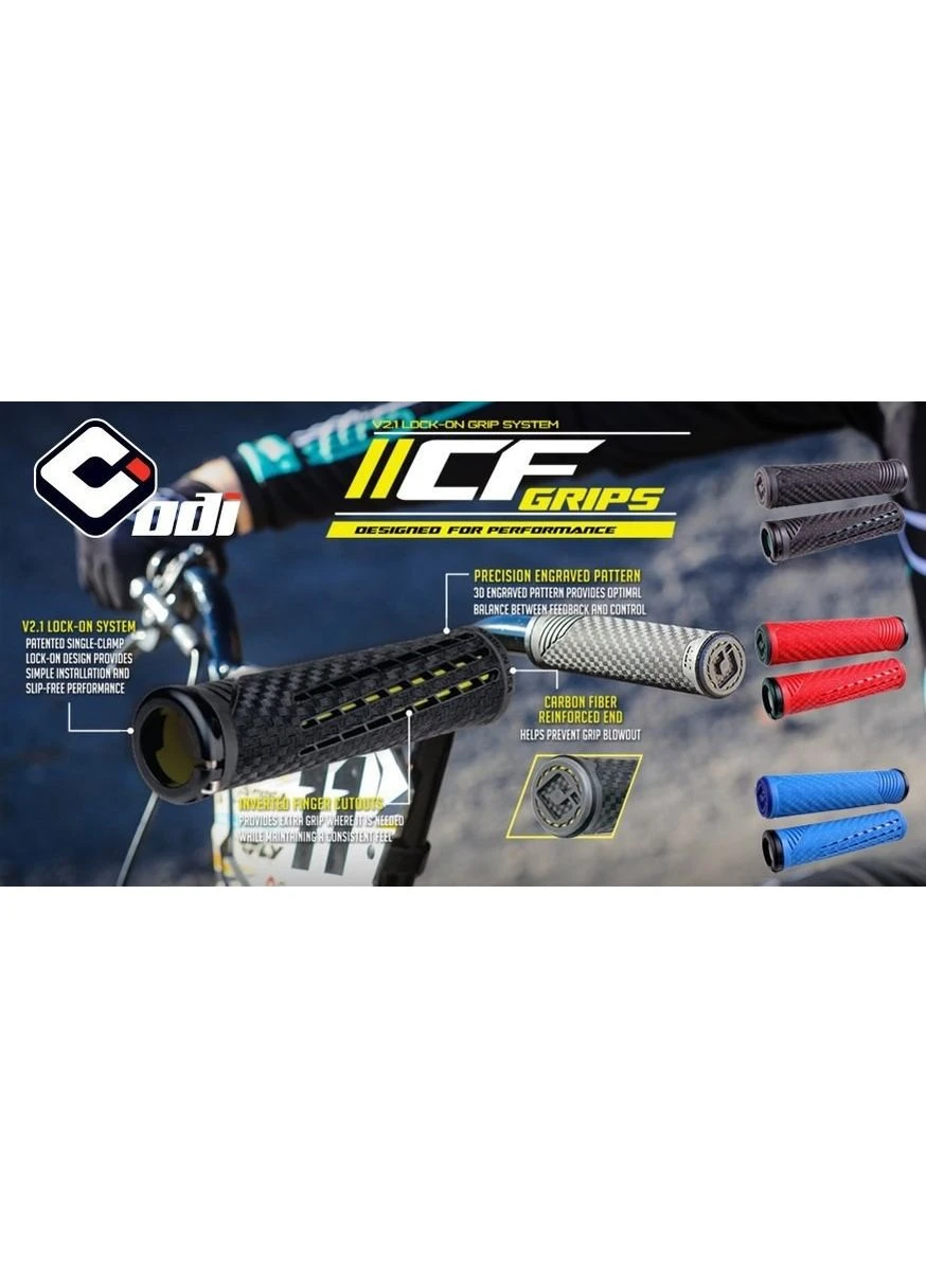 Грипсы CF Grip v2.1 Lock-On Black / Mint (OBOD_F35CFBM-B) Odi (395407926)