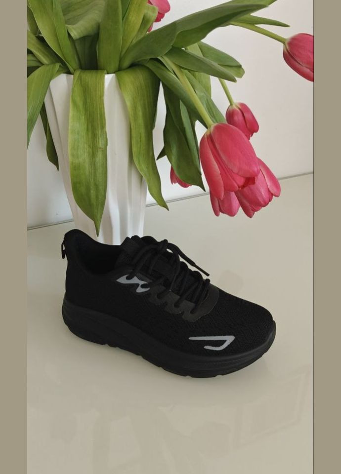 Стильные кроссовки No Brand чёрные демисезоны (322929597)