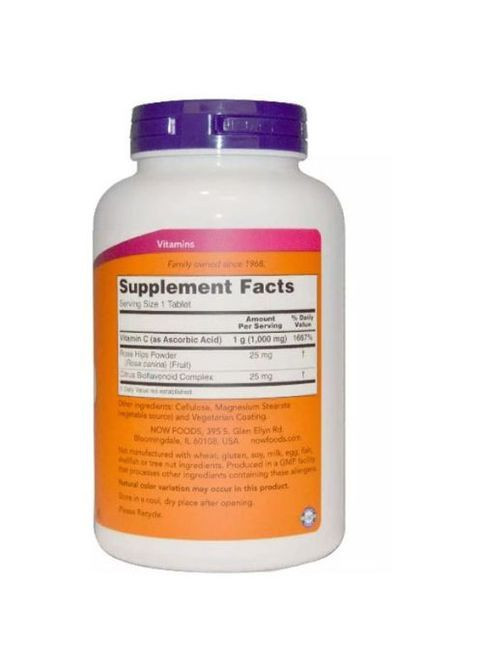 Vitamin C-1000 Rose Hips And Bioflavonoids 250 Tabs NF0687 Now Foods (362419068)