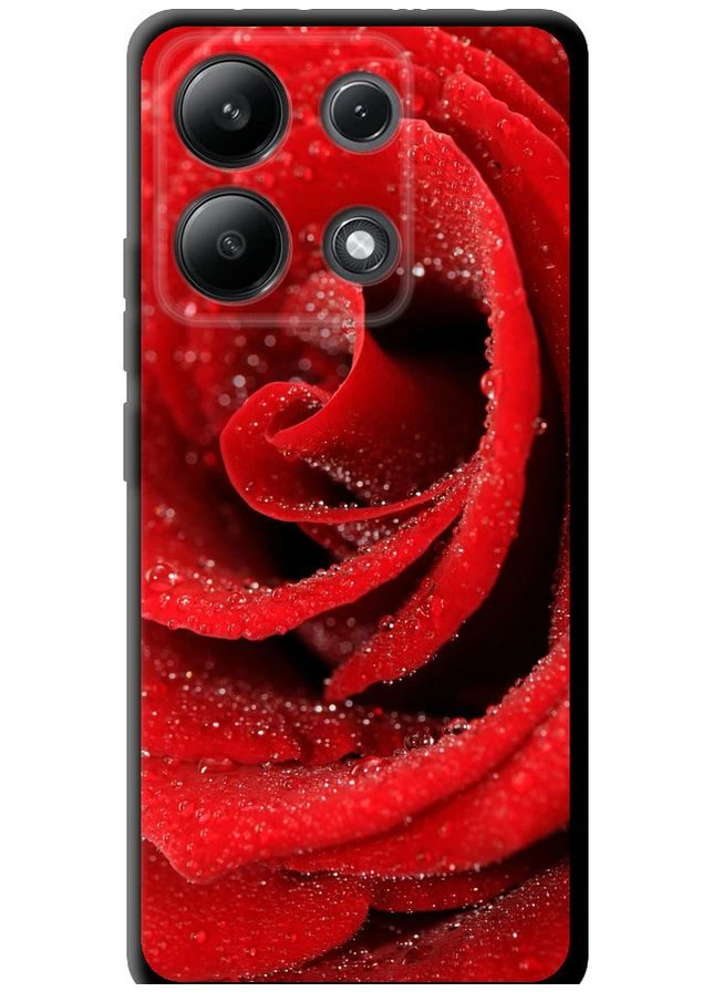 TPU чехол 'Красная роза' для Endorphone Xiaomi Redmi Note 13 4G (378344797)