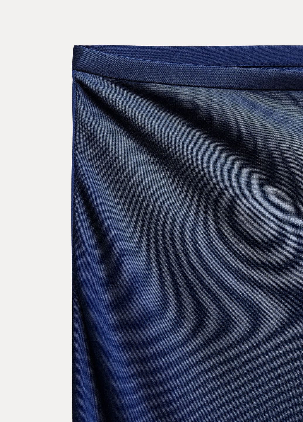 Темно-синяя праздничный однотонная юбка Zara