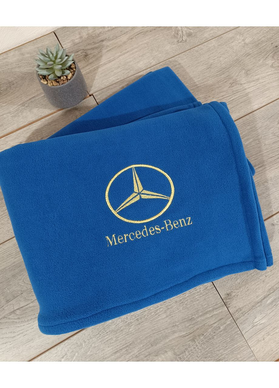 Автомобильный плед из флиса, вышивка логотипа "Mercedes" No Brand (369717231)