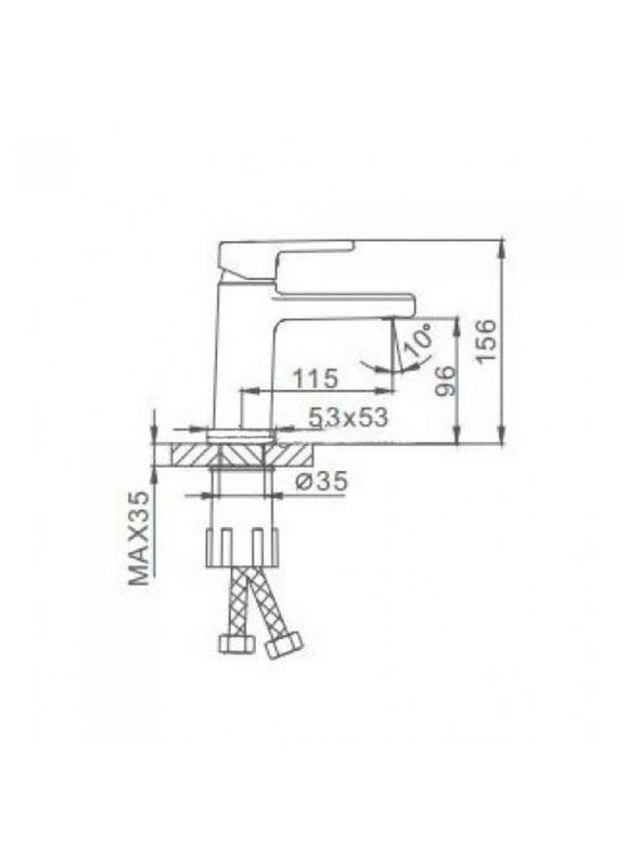 Змішувач для умивальника F1060, хром Frap (373266979)