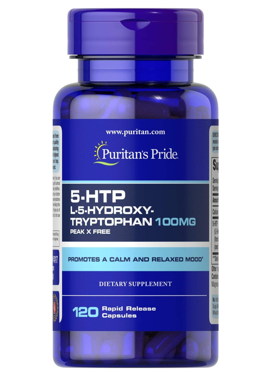 Puritan's Pride 5-HTP 100 mg (Griffonia Simplicifolia) | 120 CAP | Puritans Pride (316434438)
