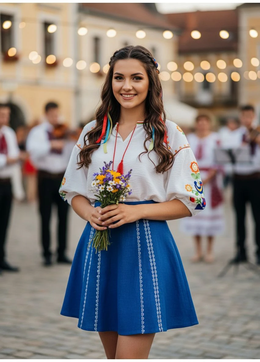 Біла жіноча сорочка вишиванка петрівка з коротким рукавом жатка льон біла You Best (401597537)
